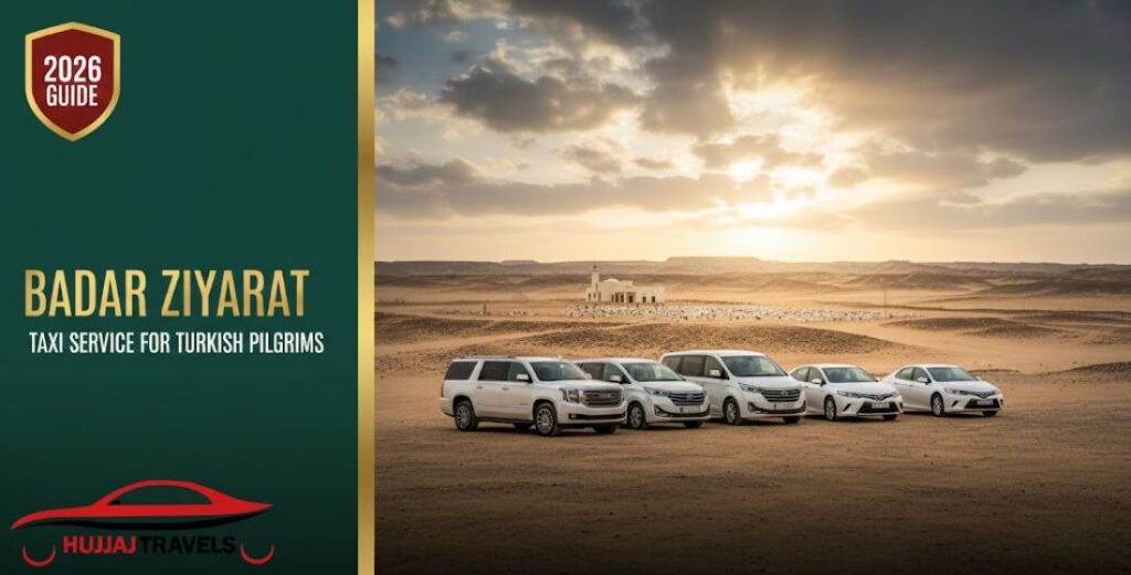 Book a reliable private transfer to the Badar battlefield from Madinah. Compare 2026 prices for GMC, Staria, and Sedans with Hujjaj Travels.