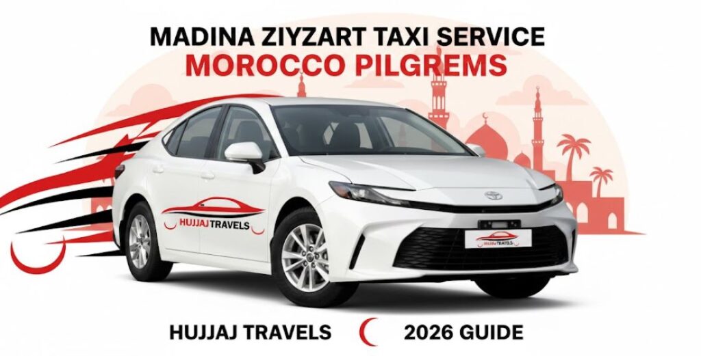 Explore Madinah's sacred sites with the top-rated Ziyarat taxi service for Moroccan pilgrims. View 2026 fixed rates for GMC, Staria, and Sedan tours.